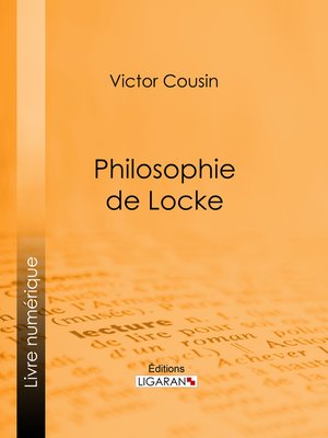 cover image of Philosophie de Locke